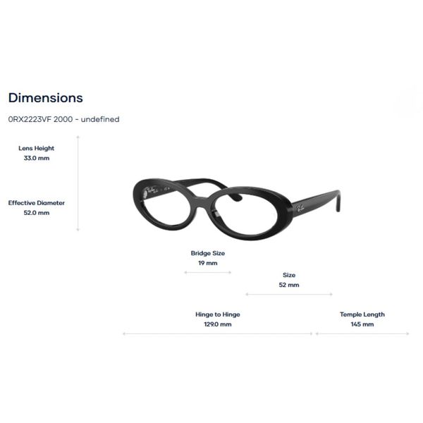 Gọng Kính RayBan 0RX2223VF – Tem Chính Hãng Luxottica