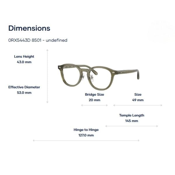 Gọng Kính RayBan 0RX5443D – Tem Chính Hãng Luxottica