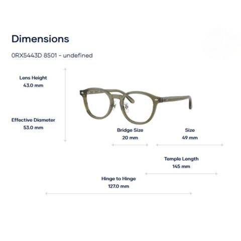  Gọng Kính RayBan 0RX5443D – Tem Chính Hãng Luxottica 