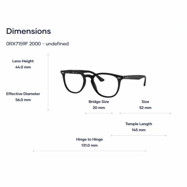 Gọng Kính Tròn RayBan 0RX7159F – Tem Chính Hãng Luxottica