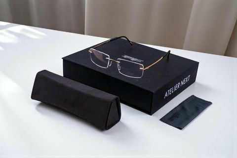  Silhouette Mosaic L011IZ Kính Không Gọng Mạ Vàng 23K – Tem Chính Hãng 101 