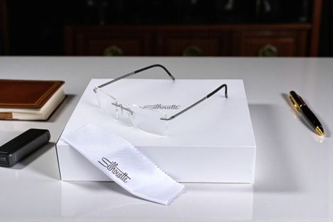  Silhouette Mosaic L011OU Kính Không Gọng Mạ Vàng 23K – Tem Chính Hãng 101 