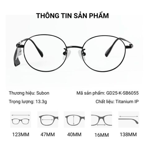  Gọng Kính Trẻ Em Subon GD25-K-SB6055  – Chính Hãng 