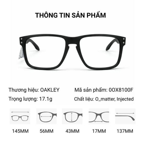  Oakley Holbrook 0OX8100F Gọng Kính Thể Thao – Tem Chính Hãng Luxottica 