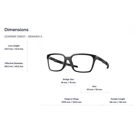  Gọng Kính Thể Thao Oakley 0OX8180F Dehaven A – Tem Chính Hãng Luxottica 