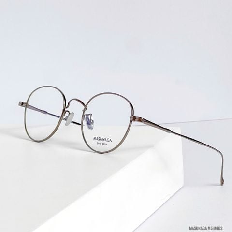  Gọng Kính Tròn Titanium Masunaga M5-MOD3 Chính Hãng 