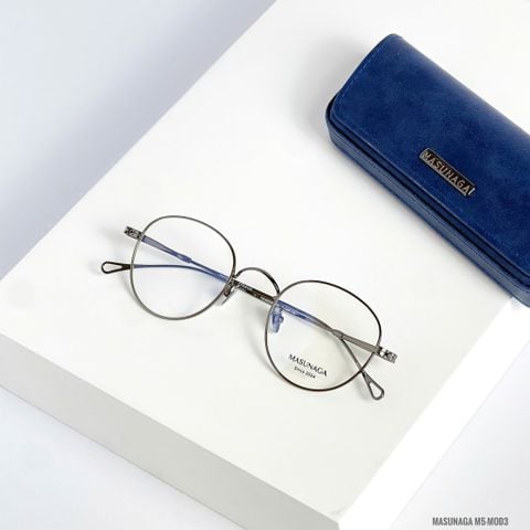  Gọng Kính Tròn Titanium Masunaga M5-MOD3 Chính Hãng 