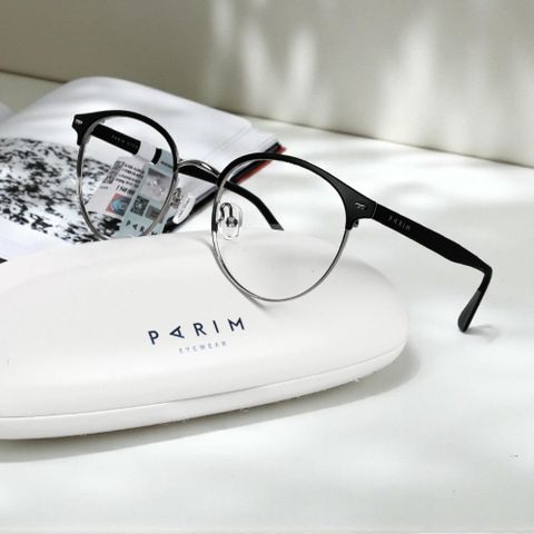  Gọng Kính Tròn Nửa Khung Tiatnium Parim 85155 – Tem Chính Hãng 101 