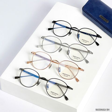  Gọng Kính Tròn Titanium Masunaga 184 Chính Hãng 
