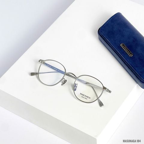  Gọng Kính Tròn Titanium Masunaga 184 Chính Hãng 