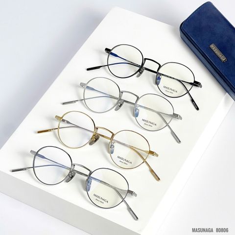  Gọng Kính Tròn Titanium Masunaga 80806 Chính Hãng 