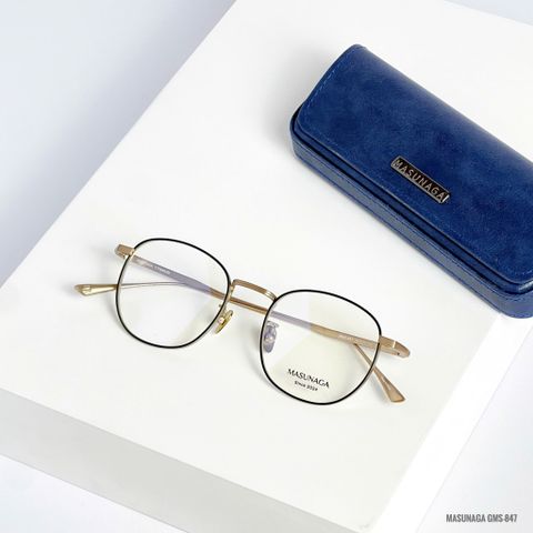  Gọng Kính Tròn Titanium Masunaga GMS-847 Chính Hãng 
