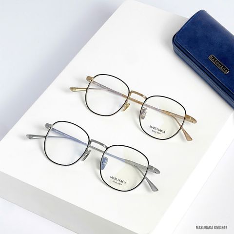  Gọng Kính Tròn Titanium Masunaga GMS-847 Chính Hãng 