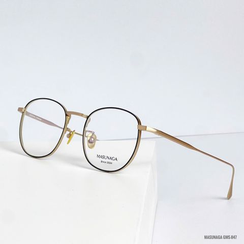  Gọng Kính Tròn Titanium Masunaga GMS-847 Chính Hãng 