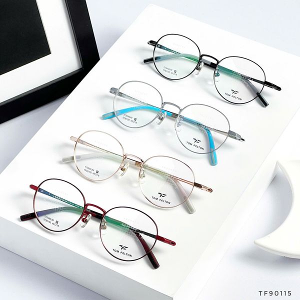  Gọng Kính Tròn Titanium Tom Felton TF90115 Chính Hãng 