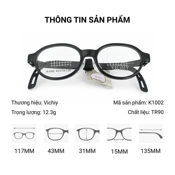 Gọng Kính Trẻ Em Vichiy K1002 - Tem Chính Hãng