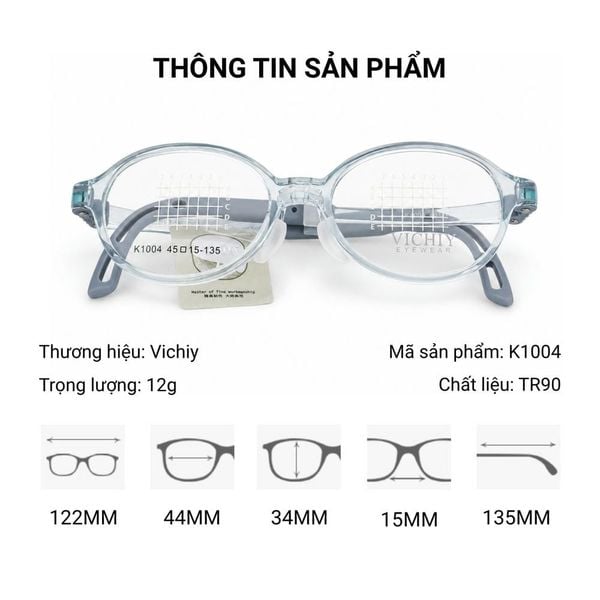 Gọng Kính Trẻ Em Vichiy K1004 - Tem Chính Hãng