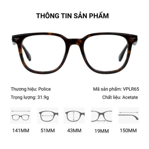  Police Supernova 7 VPLR65 Gọng Kính – Chính Hãng 101 