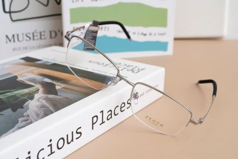  Zenta DP25-A-ZT8160 Gọng Kính Chữ Nhật Nửa Khung Titanium – Chính Hãng 