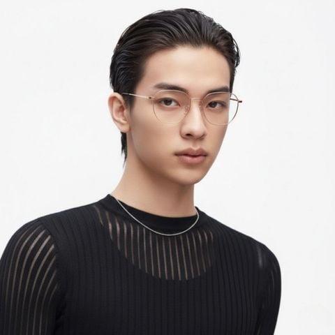  Zenta DP25-A-ZT8220 Gọng Kính Đa Giác Titanium – Chính Hãng 