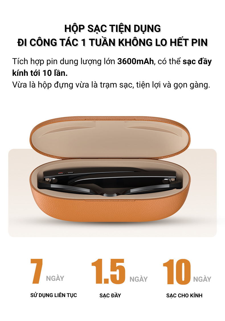  Aison M02 Kính Thông Minh Dịch Thuật AI, Camera 08, Hộp Sạc, Tuyển Phát Wifi, Nghe Gọi 