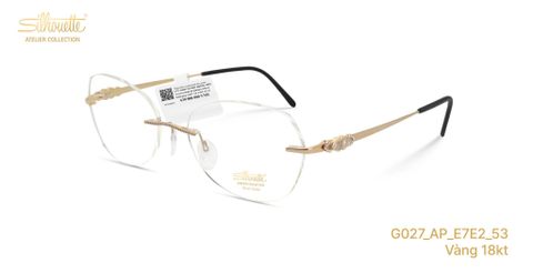  Silhouette Atelier G027 18K Solid Gold & Diamond Kính Không Gọng Vàng Nguyên Khối 18K Đính Kim Cương - Có Giấy Kiểm Định Chính Hãng 