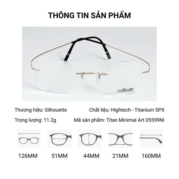 Kính Không Gọng Silhouette Titan Minimal Art 05599GH