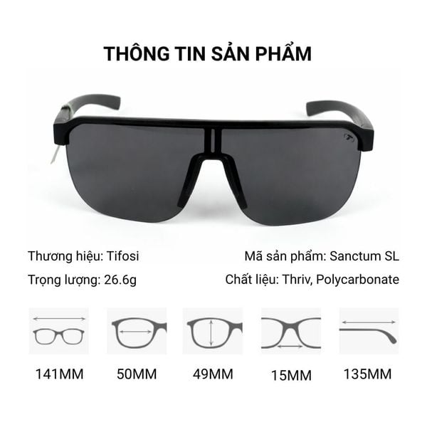 Kính Mát Thể Thao Nửa Khung Tifosi Sanctum SL – Chính Hãng