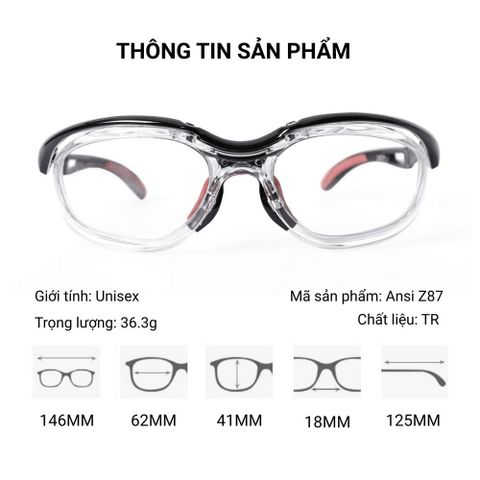  Kính Bảo Hộ Ansi Z87 Cao Cấp - Lắp Được Độ 