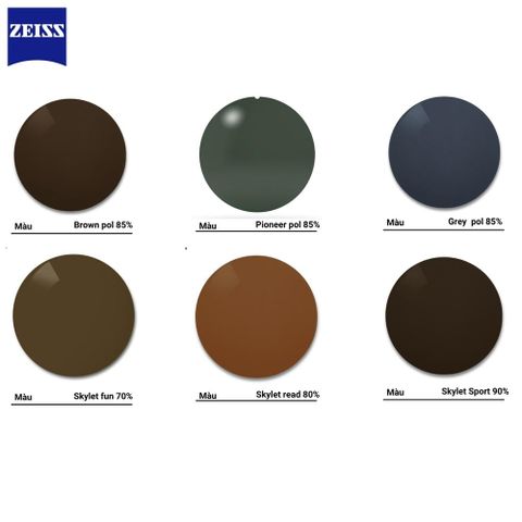  Zeiss ClearView Polarized Tròng Kính Đơn Tròng Phân Cực với Lớp Phủ DuraVision® 