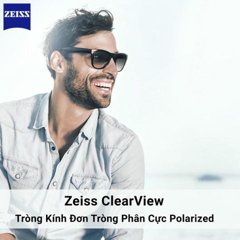  Zeiss ClearView Polarized Tròng Kính Đơn Tròng Phân Cực với Lớp Phủ DuraVision® 