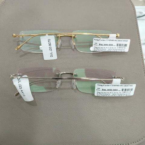  Cartier CT0094O Kính Không Gọng Đúc Vàng Nguyên Khối 18K – Tem Chính Hãng Vinaoptic 