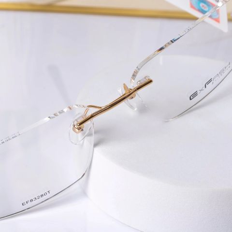  Gọng Kính Khoan Không Viền Titanium Exfash EF83280T 