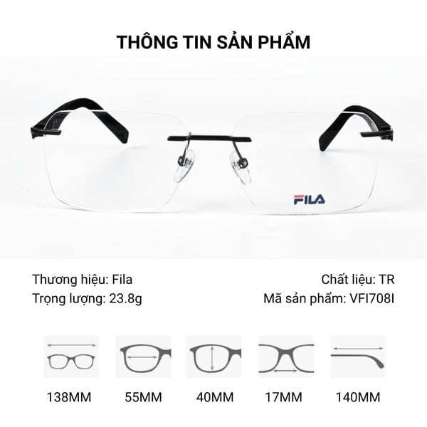 Fila VFI708I Kính Không Gọng – Tem Chính Hãng 101