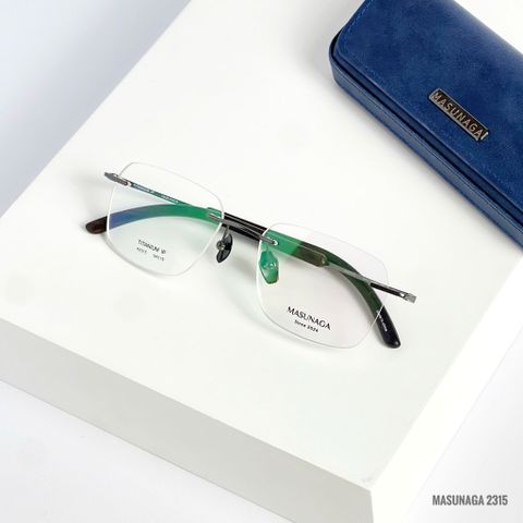  Kính Không Gọng Càng Gỗ Titanium Masunaga H2315 Chính Hãng 