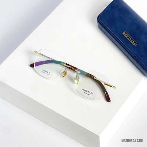  Kính Không Gọng Càng Gỗ Titanium Masunaga H2315 Chính Hãng 