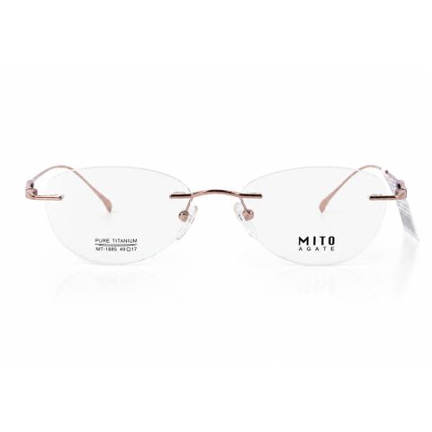  Mito MT1885 Kính Không Gọng Mắt Mèo Titanium – Tem Chính Hãng 101 