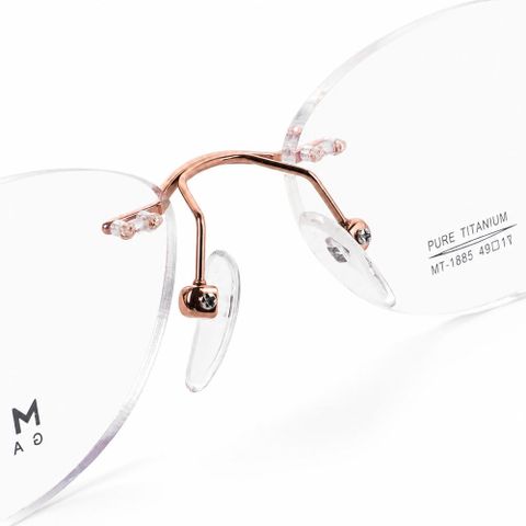  Mito MT1885 Kính Không Gọng Mắt Mèo Titanium – Tem Chính Hãng 101 