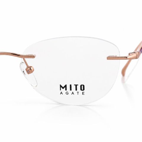  Mito MT1885 Kính Không Gọng Mắt Mèo Titanium – Tem Chính Hãng 101 