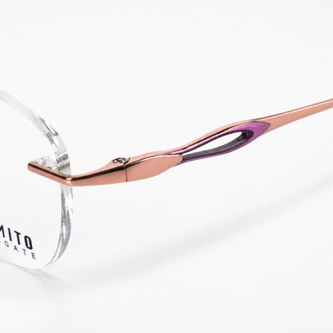  Mito MT1885 Kính Không Gọng Mắt Mèo Titanium – Tem Chính Hãng 101 