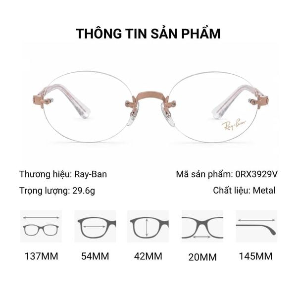  Kính Không Gọng RayBan A$AP Rocky Collection 0RX3929V – Tem Chính Hãng Luxottica 