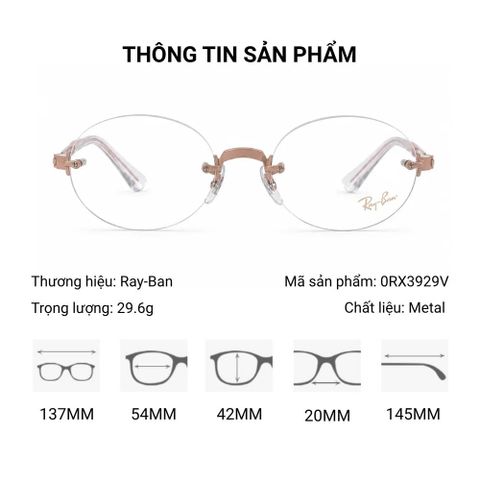  Kính Không Gọng RayBan A$AP Rocky Collection 0RX3929V – Tem Chính Hãng Luxottica 