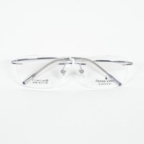  Peterson 26008 Kính Không Gọng Chữ Nhật Titanium 