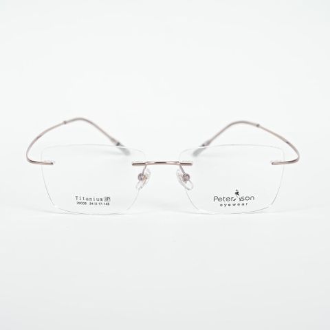  Peterson 26008 Kính Không Gọng Chữ Nhật Titanium 
