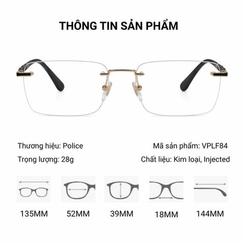  Police Origins Nineties 8 VPLF83 Kính Không Gọng – Tem Chính Hãng 101 