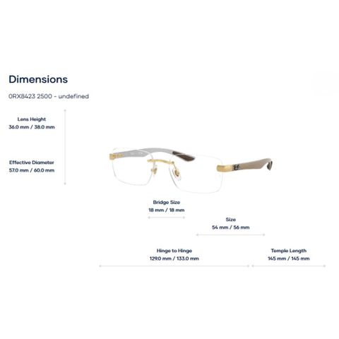  Kính Không Gọng RayBan 0RX8423 – Tem Chính Hãng Luxottica 