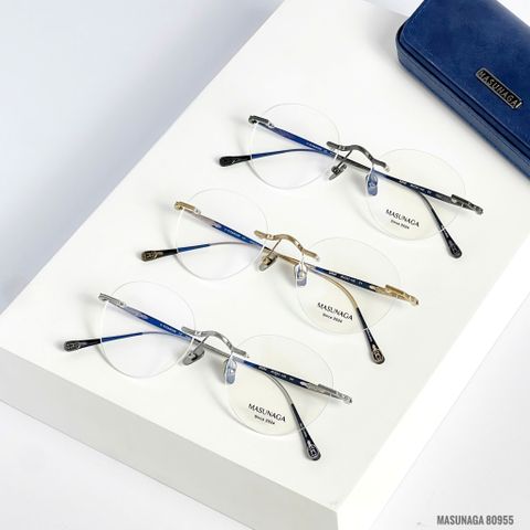  Kính Không Gọng Titanium Masunaga 80955 Chính Hãng 