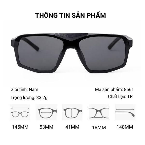 Kính Mát Clip On 8561 Polarized 2 Lớp Cao Cấp