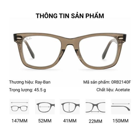  Ray-Ban Orignal Wayfarer Change 0Rb2140F Kính Mát – Tem Chính Hãng Luxottica 
