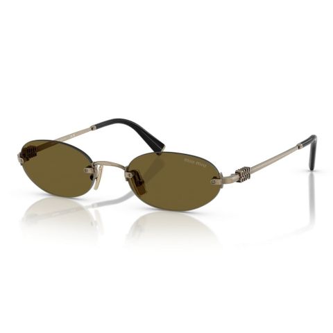  Miu Miu 0MU A54S Kính Mát Oval Không Gọng – Tem Chính Hãng Luxottica 